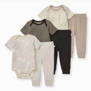 Burt's Bees Baby Swaying Branches Organic Short Sleeve Bodysuit & Pant Set of‎ 3